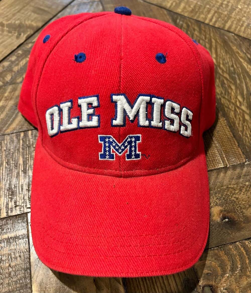 Ole Miss Rebels Hat Red Adjustable Baseball Cap NCAA
